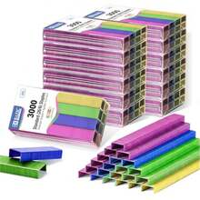 Standard Staples, 26/6, Metallic Colors, 3000 Ct, 72-Case Refill Standard Staplers - A - View 1