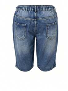 Plus Size Bermuda Shorts With Light Wash, Straight Leg Design With Pockets And Zipper, Creating A Fresh And Stylish Look Casual Summer - Light Wash - View 11