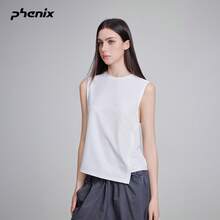 +Phenix Phoenix 女款 2026SS 新款戶外防曬不對稱無袖針織背心 - 米白色 - 查看 2