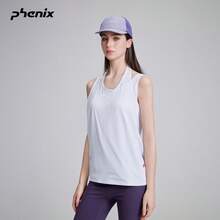 Phenix 女款華夫格針織掛脖背心上衣 2026SS 新款戶外快乾針織T恤 - 米白色 - 查看 3