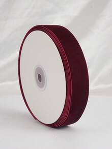 2/5/10/25 Yards Burgundy Velvet Ribbon Christmas Tree, Multiple Sizes 1 Inch | Velvet Christmas Ribbon For Gift Wrapping, Bows, Wreaths, Holiday Crafts (2/5 Yards No Spool, 10/25 Yards With Spool For Easy Storage) - Flocked Ribbon - View 23