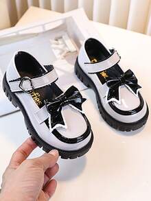 瑪麗珍鞋款校服公主鞋，魔鬼氈易穿脫，日常上學通勤鞋，正式表演鞋 - 米色 - 查看 1