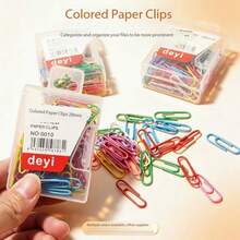 4 Boxes Of 400pcs Colorful Rust-Proof Paper Clips, Assorted Bookmarks And Binder Clips For Office Supplies, Tickets, Exam Papers And Document Organization - Colored Paper Clips - View 4