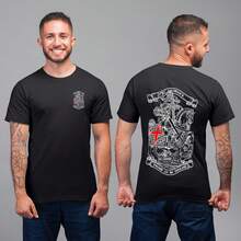 St George's Day T-Shirt For Men, Proud To Be British, Large Back Print, Pocket, Unisex, Pure Cotton, Plus Size, Ad - White - View 3