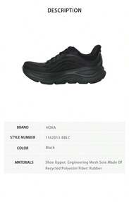 Hoka Men's Athletic Shoes 1162013 - Black 1162013-bBLC - View 6