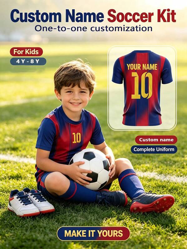 2pcs/Set All-Over Print Burn-Out Boys Soccer Outfit, Personalized Name/Club Hot-Selling Jersey, Sports Player Style Jersey, No.10 Jersey, Short Sleeve Shorts Set, Suitable For Boys Girls Sports, Cycling, Outdoor Running, Soccer, Star Style Jersey Set