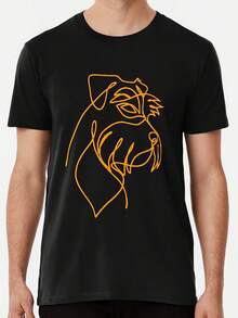Schnauzer - One Line Art Premium T-Shirt S To 5XL Made In The AUUSA T-Shirt - 款式 - 查看 1