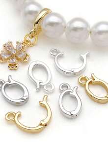 2/4/6 buah Pengait Perhiasan Oval Kuningan Berlapis Emas 18K, Konektor Cincin Pegas, Pengikat Jepit, Cocok untuk Pembuatan Perhiasan, Aksesoris Kerajinan DIY, Pengait dan Kait Perhiasan - Gesper - View 3