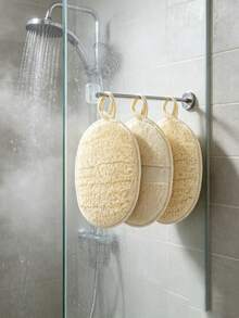 Natural Loofah Bath Brush/Kitchen Cleaning Sponge, Unisex Reusable, No Chemical Additives, Back Scrubbing, SPA Beauty Daily Bathing Care (Please Soak In Water For 2 Minutes After Receiving To Allow It To Expand And Soften) - Multicolor - View 8