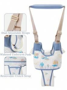 1pc Baby Walking Trainer, Toddler Walking Assistant Harness, Chest And Hip Support Design, Adjustable Shoulder Strap Length, Wide Top Handle For Parents To Help Baby Stand And Practice Walking, Cartoon Print Breathable Walking Gear, Suitable For Home Practice, Indoor Activities, Outdoor Walks And Baby Growth Stages - Multicolor - View 7