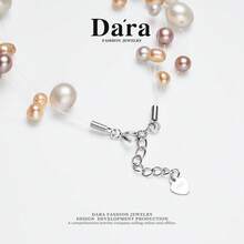 DARA Gelang Mutiara Air Tawar Berwarna-warni Perak S925 4-7mm Kilau Tinggi Berlapis-lapis Gaya Kotak Hadiah Perhiasan Wanita - MultiWarna - View 7