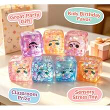 1 buah Mainan Kubus Squishy Halloween untuk Meredakan Stres, Mainan Gelisah Lembut dan Tidak Lengket (Model dan Warna Acak) - MultiWarna - View 2