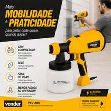 Pistola Elétrica Pintura Vonder PEV 400 HVLP 800ml 220V - Entrada do Brasil (220V) - Visão 3
