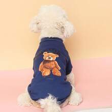 Soft & Breathable Autumn/Winter Pet Clothes For Cats And Dogs, Round Neck Design, Suitable For Small Pets Indoor And Outdoor Wear (Note: This Style Runs Small, We Recommend Choosing 1-2 Sizes Larger Than Usual) - Blue - View 7