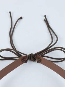 Medieval Elf Cosplay Headband, Vintage Rune PU Leather Forehead Ornament, Halloween Role Play Party Women's Costume Accessory - A - View 7