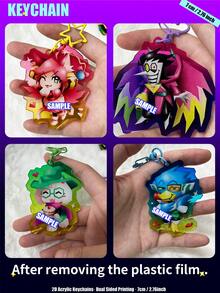 Game , Spamton, Tenna, Kris, Susie, Ralse, Berdly, Del-Turne, DELTARUN-Chapter5, 2D Flat Double-Sided Cartoon Character Pendant, Anime Game Merchandise - Partially Translucent - View 7