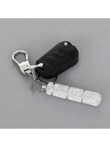 1pc 3-Compartment Pill Box With Rhinestones And Keychain, Metal Morning/Noon/Night Pill Box, Rhinestone Decorated - Multicolor - View 7
