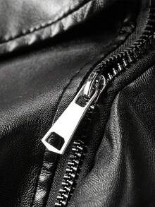 Men's Autumn New Fashion Casual Loose Drop Shoulder Lapel Jacket - Black - View 6