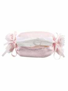 1pc Sweet Candy Roll Tissue Box Cover, Lace Ruffle & Bow Tissue Holder, Heart Pattern Fabric Tissue Box, Cute Aesthetic Home Decor, Suitable For Bedroom, Bathroom, Office - Multicolor - View 8