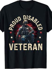 Disabled  Armed Forces Military Soldier  USA T-Shirt, Unisex Tees - 款式 - 查看 1