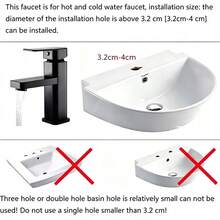 Black / Bathroom Faucets Hot And Cold Mixer Faucets Vanity Bathroom Kitchen Deck Mounted Bathroom Sink Faucets - Black - View 5