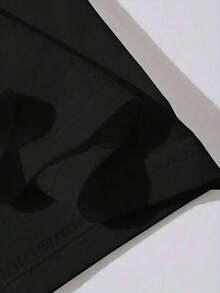 Men Plus Size Swim Rashguards - Black - View 5