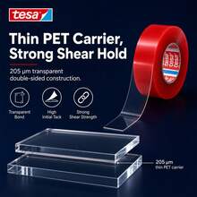 Desa Tesa PET Red Film Transparent Double-Sided Tape With Strong Moisture Resistance And High Temperature Resistance, Suitable For Various Scenarios In Home Factories And Automobiles, With No Trace Double-Sided Tape - 30mm X 8m - View 4