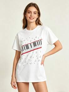 Women T-Shirts - 白色 - 查看 1