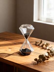1pc 5-Minute , Elegant Timer Decor, Suitable For Home, Bedroom, Office Desk, Study And Holiday Gifts - Black - View 4