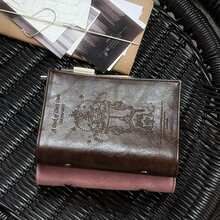 1件復古壓花皮革筆記本，附筆夾藝術日記本，復古雕花日記，學生辦公禮品備忘錄本 - 彩色 - 查看 6