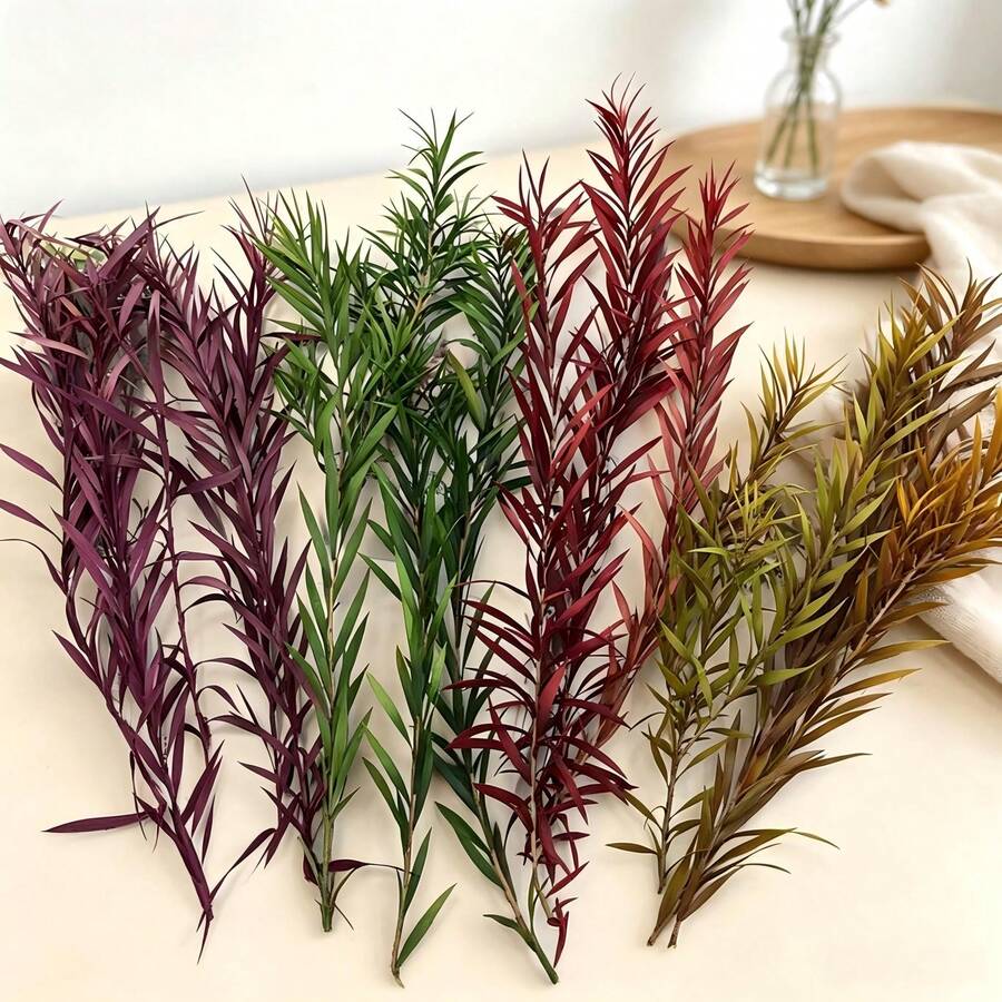 1 Box Realistic Artificial Foliage, Thousand-Layer Gold, Handmade DIY Floral Material, Resin Pressed Flower Floating Vase Making Material, Home Decor, Envelope Decoration, Small Bouquet Making - Multicolor - View 1