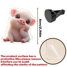 Cute Cartoon Pink Pig Car Air Vent Clip, Lovely Piggy Car Air Freshener Ornament, Auto Air Outlet Fragrance Decor, Vehicle Interior Accessories - Car Air Vent Decoration - View 8