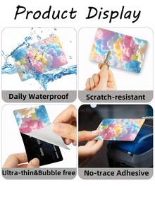 1 buah Stiker Pelindung Privasi Kartu Kredit Resmi Awan Pelangi, Hadiah Ulang Tahun, Bahan PVC, Anti Sidik Jari, Anti Gores, Tahan Aus, Pelindung Kartu, Cocok Untuk Pria, Wanita, Pasangan, Kartu Chip Kecil, Stiker Dekorasi Kartu Bank, Kartu Kredit, Kartu Transportasi, Kartu Mahasiswa/Kampus, Personalisasi DIY - Tipe A - View 5