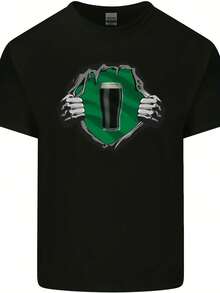 Guiness Ripped Top Funny Alcohol Beer Mens Cotton T-Shirt Tee Top - 款式 - 查看 1