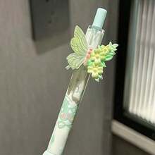 2/4/6pcs Cute Floral & Butterfly Pattern Neutral Pens, 0.5mm Fine Tip, Smooth Writing, Black Ink, High Quality & Durable, Suitable For Office & Study, Multipurpose, Quick-Drying, Ideal For Students, Back To School - Butterfly Flower Pen - View 7