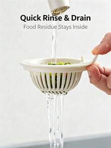 1pc Kitchen Sink Strainer, Drain Clog Preventer, Home Dishwashing Sink Vegetable Basin Colander, Water Filtration Tool, Semi-Automatic Leftover Food And Vegetable Leaf Disposal, Essential For Home Kitchen, Mini Colander, Christmas, Halloween - A - View 4
