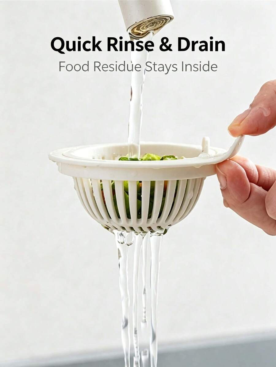 1pc Kitchen Sink Strainer, Drain Clog Preventer, Home Dishwashing Sink Vegetable Basin Colander, Water Filtration Tool, Semi-Automatic Leftover Food And Vegetable Leaf Disposal, Essential For Home Kitchen, Mini Colander, Christmas, Halloween