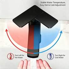 Black / Bathroom Faucets Hot And Cold Mixer Faucets Vanity Bathroom Kitchen Deck Mounted Bathroom Sink Faucets - Black - View 4