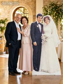 Custom Life-Size Cardboard Standee, Personalized High-Resolution Standee, Upload Your Photo - Available In Multiple Sizes, Suitable For Weddings, Graduations, Birthdays - Multicolor - View 3
