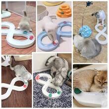Interactive Cat Turntable Toy - Specially Designed For Indoor Play And Kitten Entertainment With Unique Track, Made Of Durable Plastic Material - Multicolor - View 12