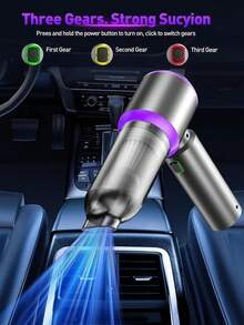 SUITU 無線手持車用吸塵器 - 16000PA 強力吸力 4 合 1 小型便攜吸塵器，適用於汽車、居家、寵物毛髮、沙發與地毯 - (無電纜)，附配件，適合女性與男性的禮物 11.1V 2000mAh - 銀紫色 - 查看 4