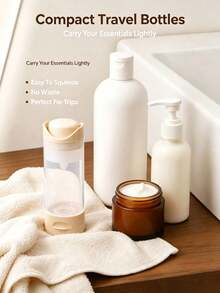 Travel Dispenser Bottles, Press-Type Lotion Bottles, Hand Soap And Shower Gel Bottles, Plastic Empty Bottles, Suitable For Travel And Home Use - Multicolor - View 2