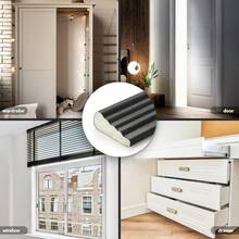 1pc 3 Meters X 2cm High Density Wedge-Shaped Self-Adhesive Door And Window Sealing Strip, Windproof Sealing Strip, Door Gap Filler, Soundproof Foam Sealing Strip, For Winter Warmth - A - View 12