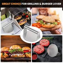 1pc Stainless Steel Burger Patty Press | Manual Meat Patty Press Tool, Suitable For Burgers, Pan Cooking And Pancakes | Multi-Functional Meat Patty Shaper, Suitable For Home Kitchen | Ergonomic Heat-Resistant Handle, Convenient For Cooking | Ensures Uniform Patty Thickness - Multicolor - View 10