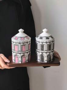 1PC/2PCS Wadah Penyimpanan Keramik Gaya Vintage, Stoples Penyimpanan Kedap Udara Silinder Lurus Serbaguna dengan Tutup, Wadah Keramik Bulat Tertutup untuk Biji Kopi, Cocok untuk Bumbu Dapur, Kopi, Biji-bijian, Permen, Kue, Dekorasi Meja Makan Dapur Rumah - MultiWarna - View 5