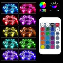 Acosh Neon 1m-40m LED Light Strip With 24-Key Remote Control And USB Power Supply, Easy Installation, Suitable For Bedroom, Living Room Ceiling Decorative Lighting, Christmas Holiday Party Atmosphere Light, Game Room, TV Backlight, RGB Lighting - RGB - View 5