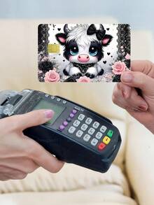 1pc Highland Cow Official Credit Card Sticker Privacy Protection Card Skin, Cute Pet Birthday Gift PVC Material Anti-Fingerprint Anti-Scratch Wear-Resistant Card Sleeve, Card Protector, Suitable For Men, Women, Couples, Chip Card, Bank Card, Credit Card, Transit Card, Student Campus Card Personalized DIY - Type a - View 1