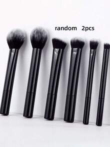 Black Professional Makeup Brush Set, Includes Blush Brush, Powder Brush, Concealer Brush, Eyeshadow Brush, Complete Makeup Tool Set, Perfect For Travel And Gift - Black - View 7