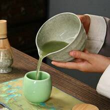 4-teiliges Handgefertigtes Matcha-Teeset Aus Bambusfaser Mit Schale, Besen, Löffel & Besenhalter – Erzeugt Feinen Schaum & Reichhaltige Textur, Perfektes Geschenk Für Matcha-Liebhaber, Ideal Für Die Latte-Zubereitung Zu Hause & Elegante Teemomente. - Grün - Übersicht 4