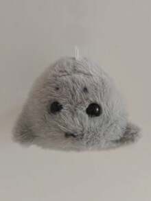 1pc Cute Grey Seal Plush Doll, Soft Stuffed Animal Doll, Desktop Decor, Home Decor, Car Decor, Stress Relief Doll, Holiday Gift - Multicolor - View 11